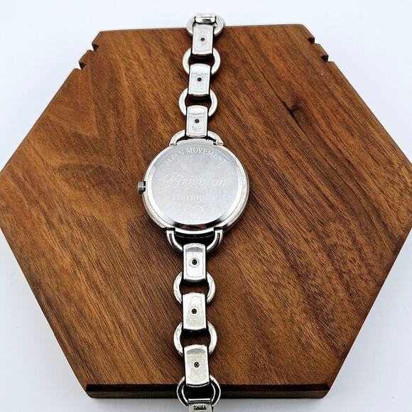 Brighton Women's Two Tone Harmony Floral Watch Bracelet Chain Link Band Preppy - Picture 5 of 7